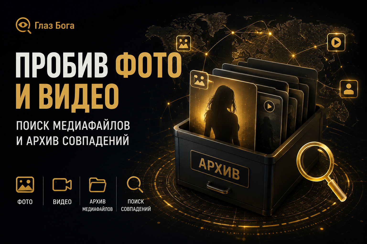 Пробив фото и видео через архив медиафайлов